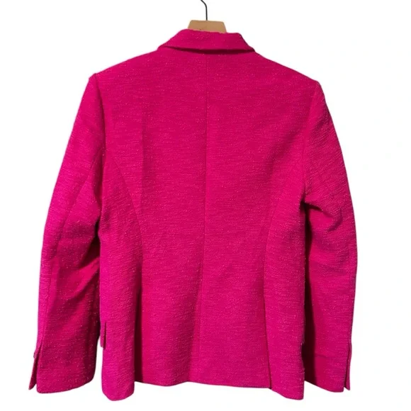 L’Agence Chamberlain Pink Tweed Blazer Jacket Womens 8 - Picture 5 of 7